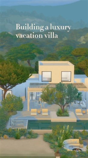 Modern Kitchen - Luxury Vacation Villa Speed Build | Part 1 | Sims 4