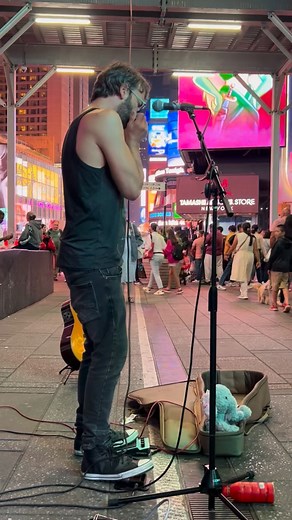 Superstition - blues harmonica busking at Times Square #harmonica #superstition #busking #bluesharmonica | Zak Bekkers