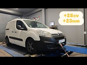 Citroen Berlingo 1.6 BlueHDI 100cv Reprogrammation Moteur @ 118cv Digiservices Paris 77 Dyno