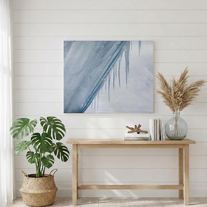 Antarctica Icicles Canvas Wall Art, Macro Iceberg Photography Print, Blue Glacial Texture Decor, Vertical Winter Nature Art, Arctic Photo - Etsy Canada