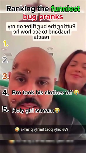 Ranking the funniest bug pranks😂😂 #funny #prank #bug prank