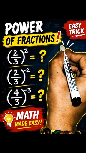 Power of fraction | Math made easy 🚀🔥 #maths #mathstricks #shorts