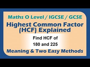 Highest Common Factor Explained | Meaning & Two Easy Methods