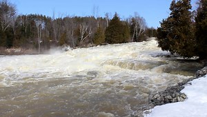 1.5K views · 48 reactions | This was taken from the lower end of the falls on the boardwalk side. While you can see the ledges, still, the water is so much deeper and wider than I've ever seen it! Isn't it wild?!! Feb 27, 2017. | Sauble Beach, Ontario | Facebook