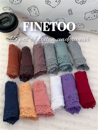A fresh pair every day🌈15 lace panties#FINETOO #panties #tiktokshopcreatorpicks #tiktokshopholidayhaul #tiktokshop #fyp #underwear #fypシ