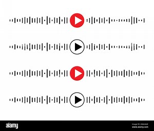 Sound wave icon, podcast player interface, music symbol, sound wave, loading progress bar and buttons Stock Vector Image & Art - Alamy