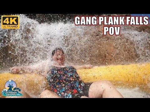 Gang Plank Falls POV (4K 60FPS, 2022), Typhoon Lagoon Family Raft Slide | Non-Copyright