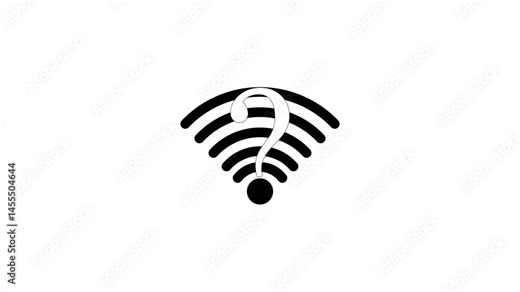 This design features a wi-fi symbol icon representing a wireless network connection within a designated wi-fi zone for internet access