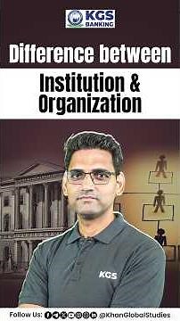 🏛️ Institution vs Organization – What's the Real Difference? #institution #organization #difference