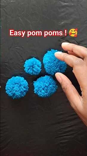 Super easy pom pom making #Cute crafts from yarn