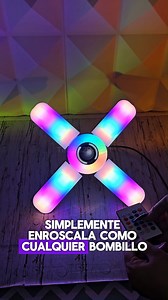 BOMBILLA MUSICAL BOCINA BLUETOOTH LED RGB ¡Transforma cualquier habitación en una fiesta con esta increíble bombilla musical! No es solo una luz, ¡es también un potente parlante Bluetooth! Simplemente enróscala como cualquier bombillo, conecta tu celular y disfruta de tu música favorita. Crea el ambiente perfecto con sus luces LED RGB que puedes cambiar con el control remoto incluido. ¡Es la forma más fácil de ponerle color y sonido a tu vida! ¡Pide la tuya ya! 𝗣𝗥𝗘𝗖𝗜𝗢 𝗢𝗙𝗘𝗥𝗧𝗔: Q.95.00