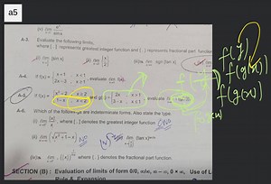 A-3.(v) lime*xuất sinxEvaluate the following limits,where ... | Filo