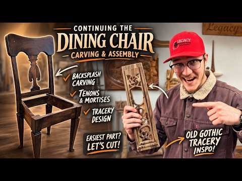 Carving the PERFECT Dining Chair Backsplash (Gothic Tracery!)