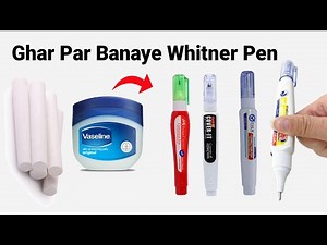 Normal Pen to Whitener Pen/How to make white pen at home/White pen making/homemade Correction pen