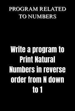 Print Numbers in Reverse from N to 1 in Java | Java Beginner Tutorial