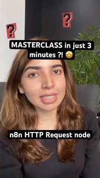 HTTP request node in n8n in under 3 MINUTES!