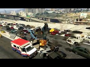 GTA 5 NPC Explosion Highway
