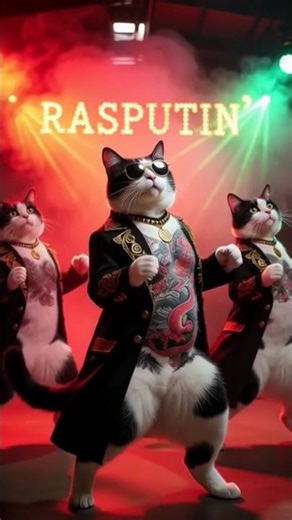 Mafia Cats: Rasputin Groove 🐾💀 | The Bosses Own the Beat #cats #mafiacats #rasputin #viral #trending