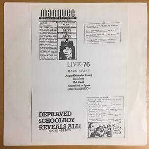AC/DC – Live - 76 (1982, yellow, black., Vinyl)