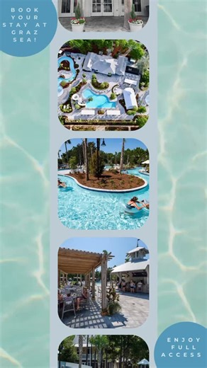 Book your stay at Graz Sea to enjoy full access to all that Camp Watercolor has to offer!! 🌊Main Butterfly Pool with Monarch Slide 🌊Caterpillar Pool 🌊Lazy Lizard Pool 🌊Poolside Dining 🌊Camp Watercolor Retail We would love to host you at Graz Sea!! ☀️4 bedroom, 4.5 bathroom 2 twin sized rollaway beds & 2 pack ‘n’ plays - Comfortably sleeps 12 ☀️6 seater GEM car beach bikes ☀️Private beach access with beach bar and towel service ☀️Access to 9 luxury community pools with waterslides and a lazy