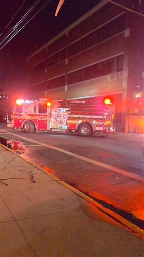 FDNY Engine 276 and Ladder 156 responding from quarters #fdny #firefighter #fire #emergency #engine