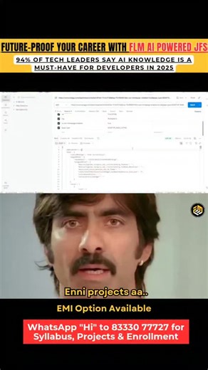 Frontlines EduTech on Instagram: "for more Course & project details WhatsApp Hi to 83330 77727.. 𝐖𝐚𝐧𝐭 𝐭𝐨 𝐁𝐮𝐢𝐥𝐝 𝐭𝐡𝐞 𝐅𝐮𝐭𝐮𝐫𝐞 𝐨𝐟 𝐀𝐈 𝐚𝐧𝐝 𝐂𝐨𝐝𝐢𝐧𝐠? 𝐉𝐚𝐯𝐚 𝐅𝐮𝐥𝐥 𝐒𝐭𝐚𝐜𝐤 𝐢𝐬 𝐘𝐨𝐮𝐫 𝐒𝐮𝐩𝐞𝐫𝐩𝐨𝐰𝐞𝐫. The Java Full Stack market is projected to 𝐠𝐫𝐨𝐰 𝐛𝐲 𝟐𝟑% 𝐂𝐀𝐆𝐑 𝐭𝐢𝐥𝐥 𝟐𝟎𝟑𝟎, with over 𝟐.𝟓𝐌+ 𝐣𝐨𝐛 𝐨𝐩𝐞𝐧𝐢𝐧𝐠𝐬 𝐠𝐥𝐨𝐛𝐚𝐥𝐥𝐲. 𝐅𝐋𝐌 𝐀𝐈-𝐏𝐨𝐰𝐞𝐫𝐞𝐝 𝐉𝐚𝐯𝐚 𝐅𝐮𝐥𝐥 𝐒𝐭𝐚𝐜𝐤 𝐂𝐨𝐮𝐫𝐬𝐞 𝐇𝐢𝐠𝐡𝐥𝐢𝐠𝐡𝐭𝐬: ✅ Course Start Date