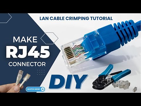 How to Make an RJ45 Connector Cable | DIY Ethernet Cable | LAN Cable Crimping Tutorial