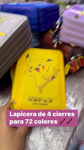 Lapicera de 4 cierres con espacio para 72 colores #escuela #lapicerapersonalizada #plumones | Bolsas AH moda y accesorios