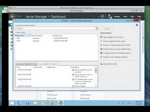 Configure Cluster Aware Updating