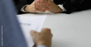interviewer and candidate discussion in a job interview