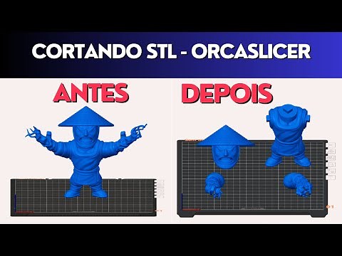 How to cut models and add connectors in Orca Slicer (arms and head, step by step)