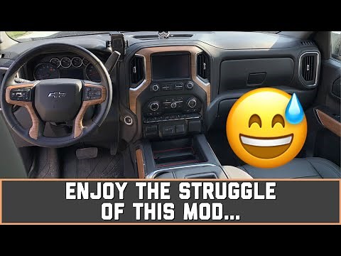 Removing and Wrapping Interior Trim on a 2019, 2020, 2021 Silverado, Sierra