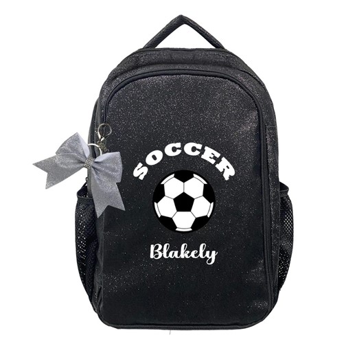 Custom Soccer Backpacks, Embroidered Name, Bow Keychain, Football Team Gift - Etsy