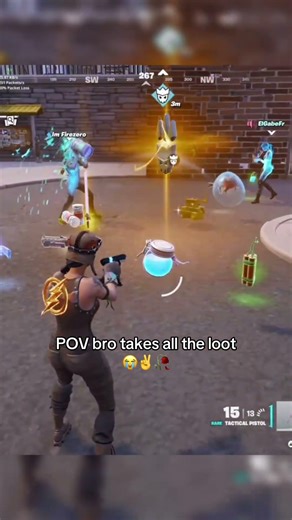 POV bro takes all the loot on Fortnite #fortnite
