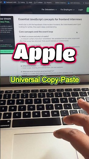 Apple Universal Copy Paste Between iPhone, iPad & Mac