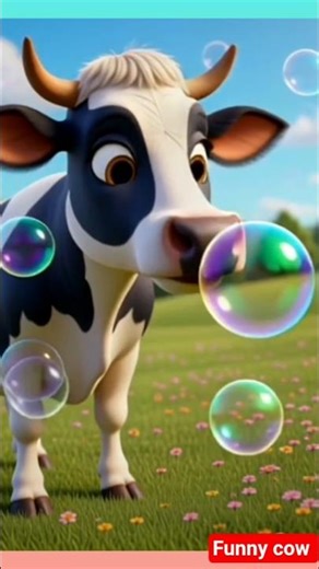 Cow Playing With Bubbles 🤪🐄#shorts #trending #hamba