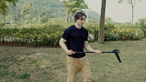 ZHENHAN Weed Puller Tool,43" Iron Stand-Up - No Bend Push-Pull Weeding Tool with Foot Pedal, Extra Long Handle Dandelion Remover for Lawn & Garden, Heavy Duty Root Extraction Tool