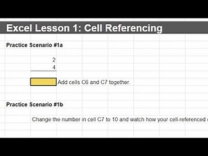 Excel Lesson 1: Cell Referencing & Basic Formulas