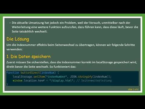 Wie man Daten zwischen HTML-Seiten mit JavaScript überträgt