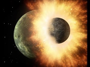 Planet collision with sound effects made in blender