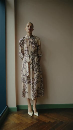 On Location | Copenhagen⁠ ⁠ Introducing the Bloom Dress. Meticulously designed from a luxurious, lightweight silk blend, this garment features an elegantly relaxed silhouette, highlighted by a structured collar and tasteful button details. Enhanced with an exclusive print, this dress will become your go-to this season. ⁠ ⁠ #womensfashion #dresses #newseason | CABLE MELBOURNE