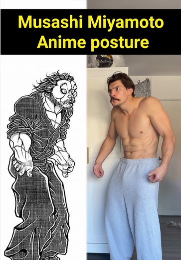 Musashi Miyamoto posture IRL🔥🔥🔥#bakı #miyamoto #anime #animeedit #posture