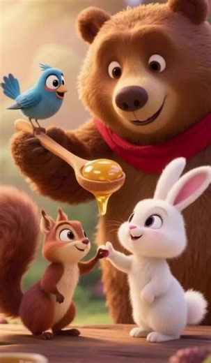 #cute 🐻 Bear Sharing 🍯