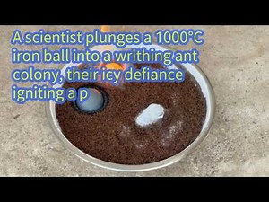 A scientist plunges a 1000°C iron ball into a writhing ant colony, their icy defiance igniting a p