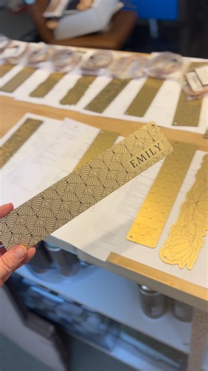 Lucca on Instagram: "Bookmark hands free book holder 📕 Let us customize yours for you!! Bookmark “purse” engraved with your custom name. Choose one of five designs! Link in bio."