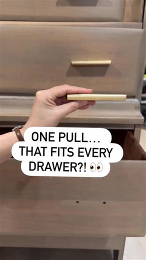 If you’ve ever struggled lining up drawer holes… this is your sign. Adjustable pulls = GAME CHANGER. One pull that fits ANY drawer 🙌 #drawer #hardware #furnitureflip #homehacks | YF Haneen