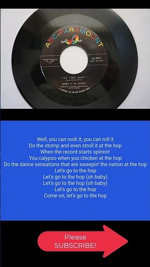 Song of the Day: AT THE HOP Danny & The Juniors 1958