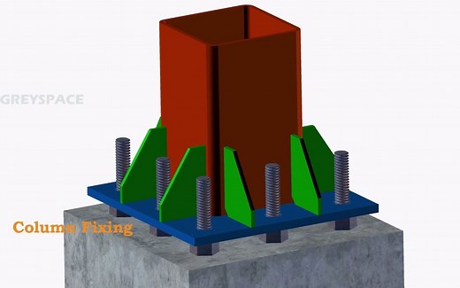 方钢柱脚节点制作施工过程