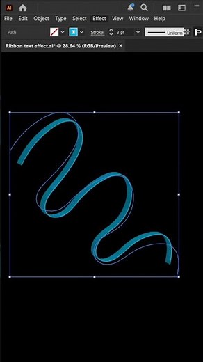 Ribbon Text Effect in Adobe Illustrator cc Tutorial