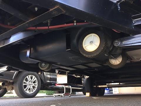 Great Idea on Where to Store Your Portable RV Waste Holding Tank When Not in Use